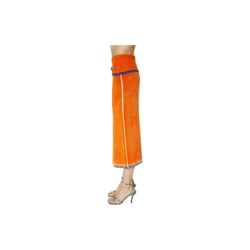 DIESEL Casual Long Skirts Women's Orange-1