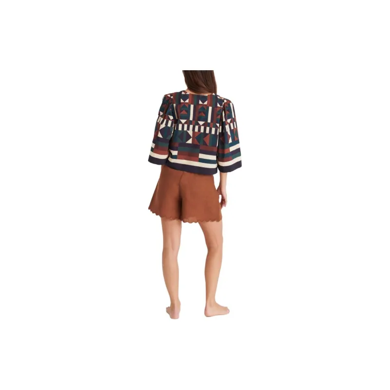 Eres Lunaire Geometric print Blouse-2