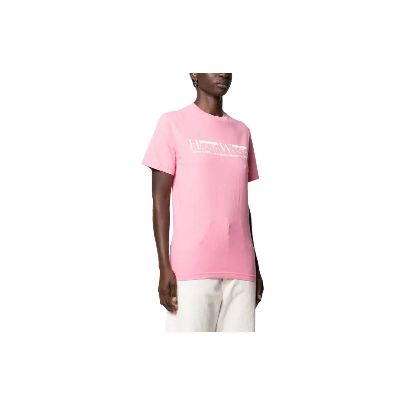SPORTY & RICH Logo print Cotton T shirt-3