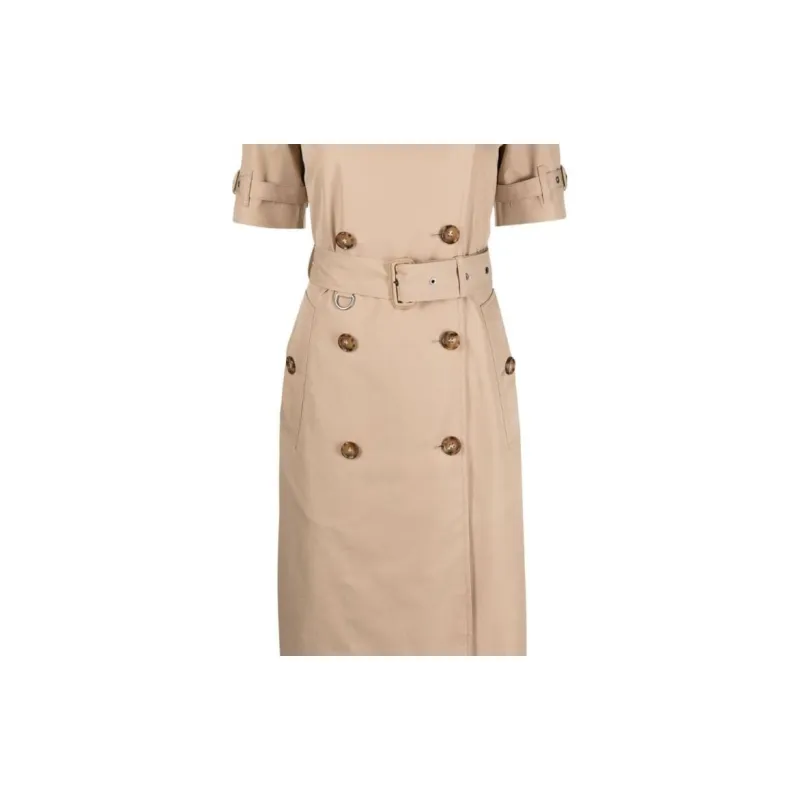 Burberry SS23 Short Sleeved Dress Women's Khaki-5