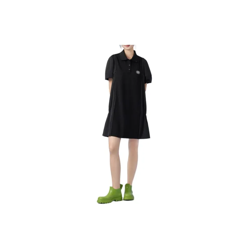 EICHITOO Short Sleeved Dresses Women's Black-2