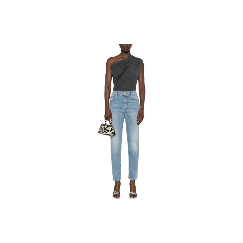 BALMAIN Logo-patch Tapered Jeans-1