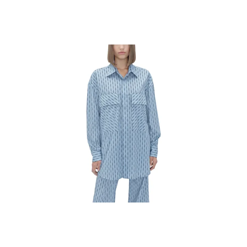 AMIRI SS24 Double Pocket Workwear Shirt Women's Blue-1