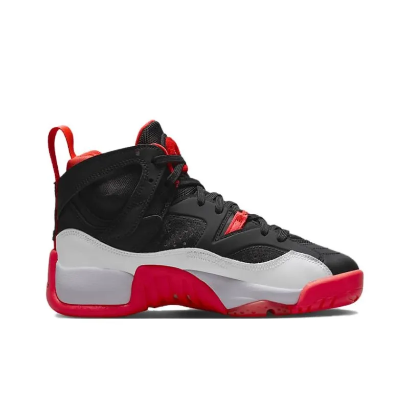 Jordan Jumpman Two Trey Slip-Resistant Anti-Kick High-Top Children's Basketball Shoes White Black Red Teenagers-1