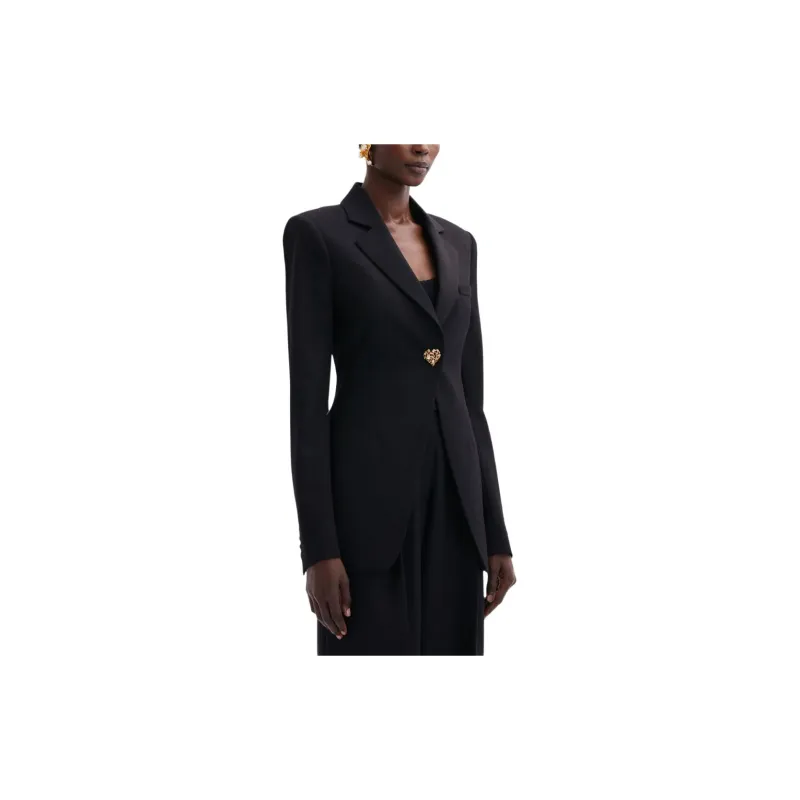 Oscar De La Renta Button-detail Virgin-wool Blazer-4