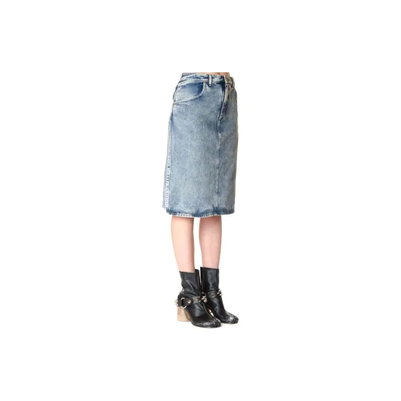 Maison Margiela SS22 Denim Long Skirts Women's Blue-3