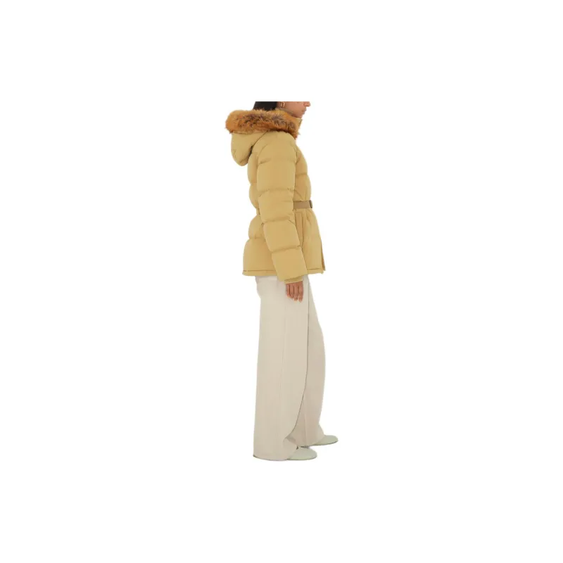 Burberry Belted Waist Hooded Down Jacket-2