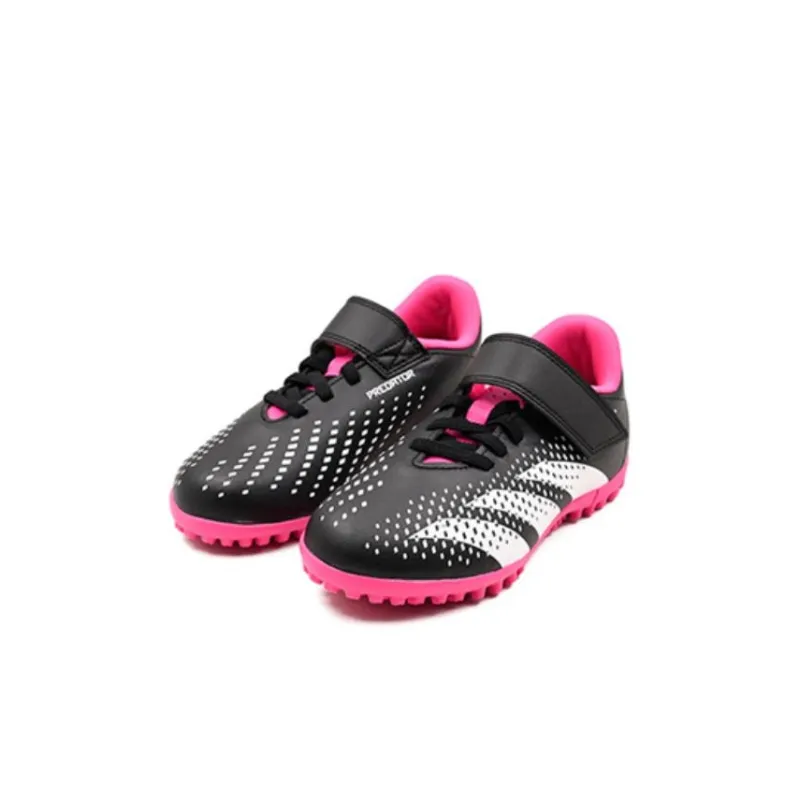 Adidas Predator Accuracy.4 Accuracy.4 TF J Low Top Kids' Soccer Shoes Black White Pink Kids'-2