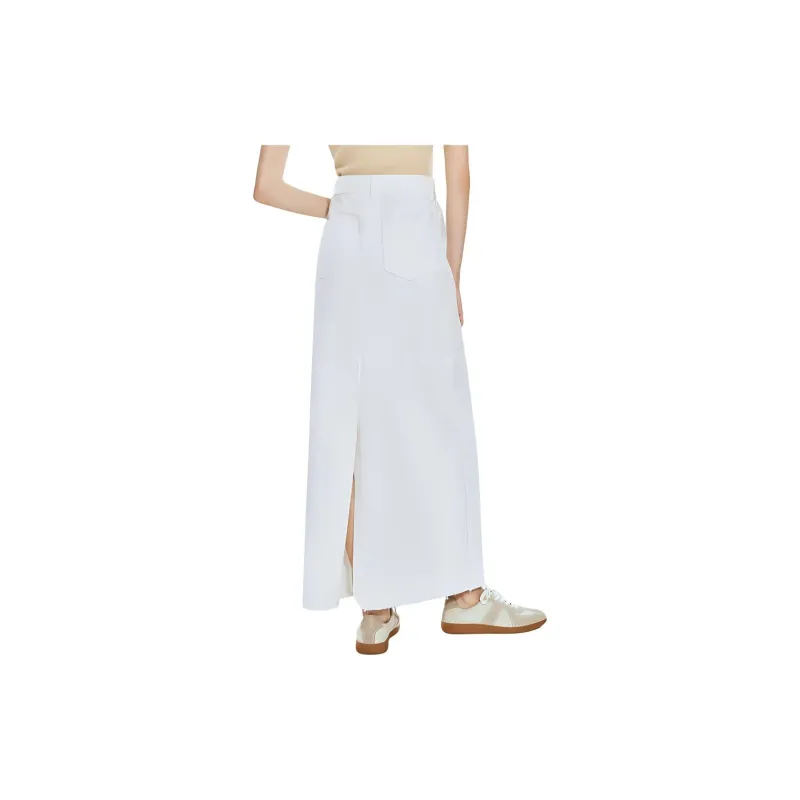 COVERINS Casual Long Skirt Women's White-3