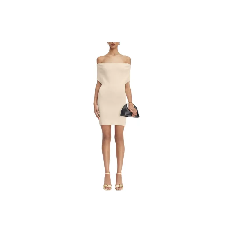 Jacquemus La Robe Cubista Off Shoulder Dress-2
