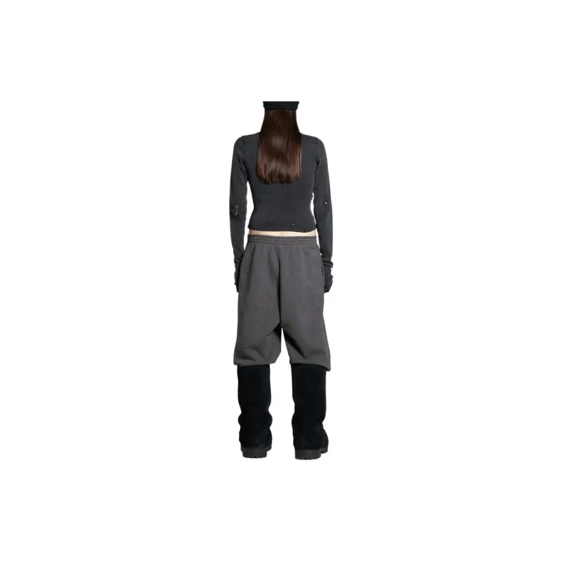 Balenciaga Women's Distressed Lingerie Top Black-2