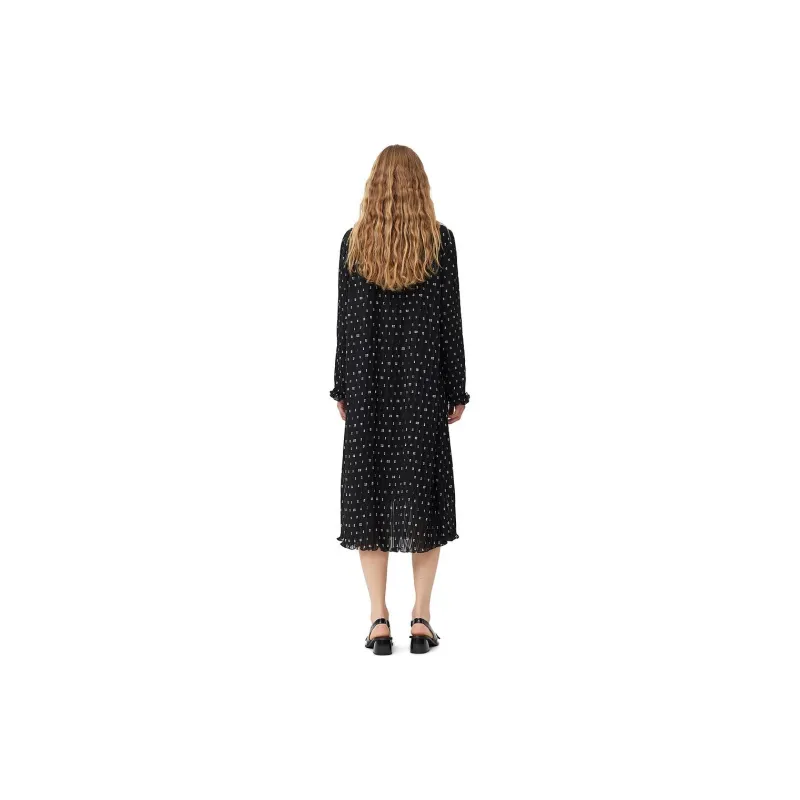 GANNI FW23 Long Sleeved Dress Women's Black-2