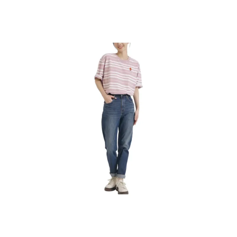 Levi's Drop Shoulder Sleeve T Shirt Women's Pink-2