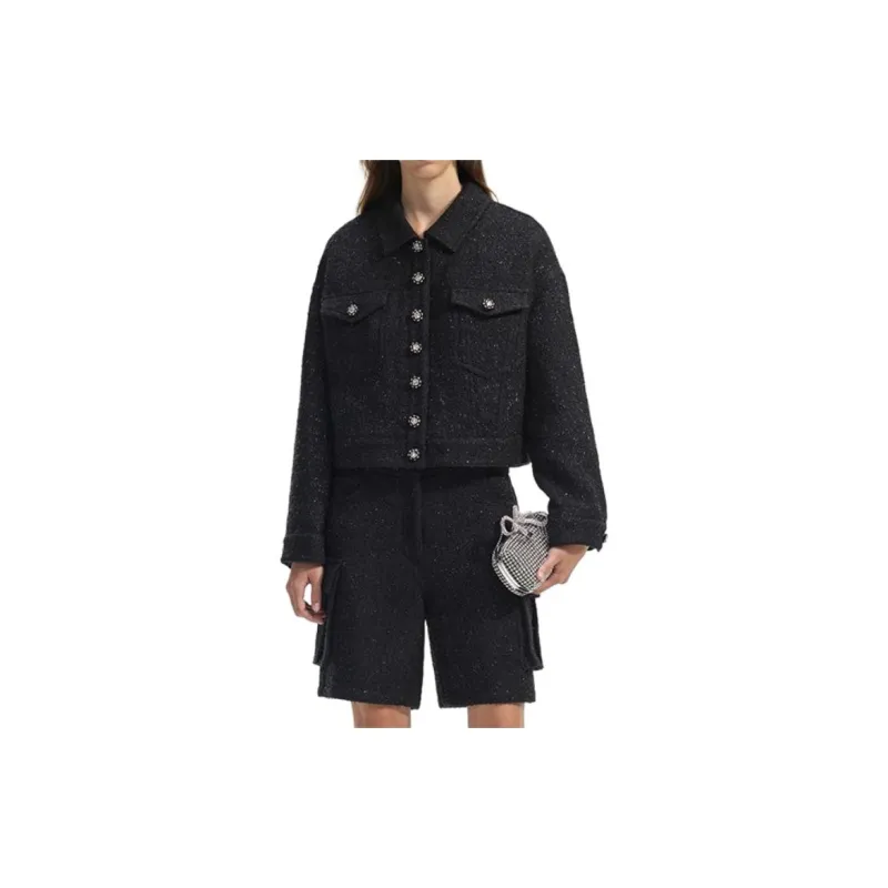 Self portrait Jackets Coats Women's Classic Black-1