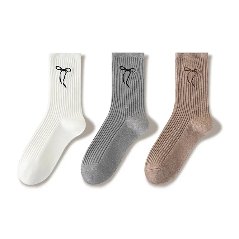 JIAZINI Mid Calf Socks Women's 3 Pack-12