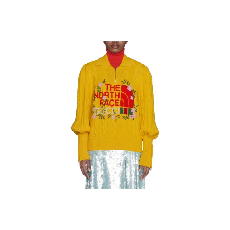 GUCCI X The North Face Polo Sweater Yellow-1