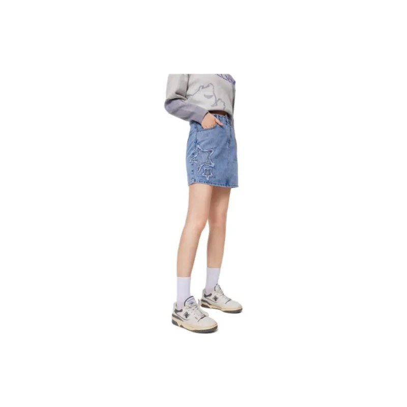 Metersbonwe Denim Short Skirts For Spring And Summer Women's-4