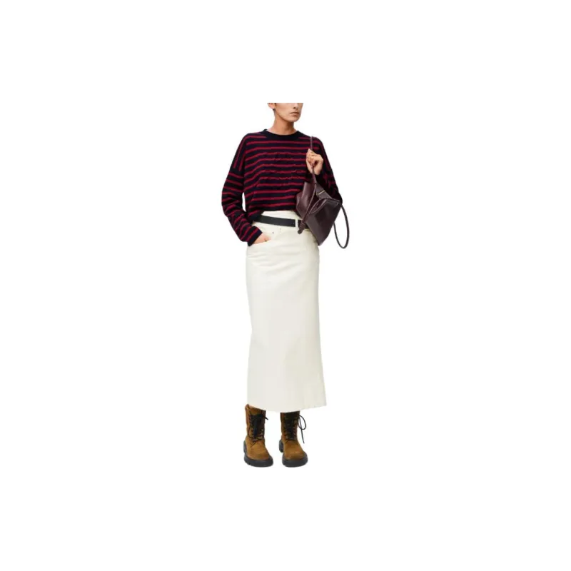 LOEWE Deconstructed Skirt 'White'-1