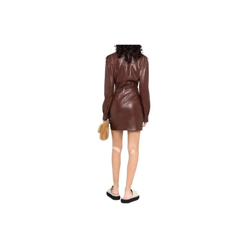 NANUSHKA Draped Mini Wrap Dress-2