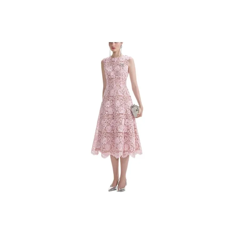 Self portrait Sleeveless Dress Women's Pink-1