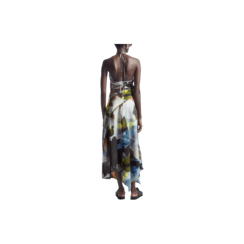 COS Sleeveless Dress Women's White/Blue/Print-2