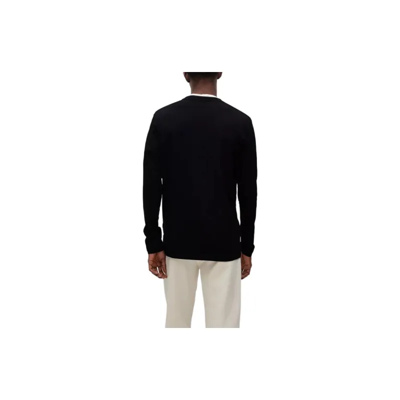 HUGO BOSS Contrast Logo Long Sleeved T Shirt-4