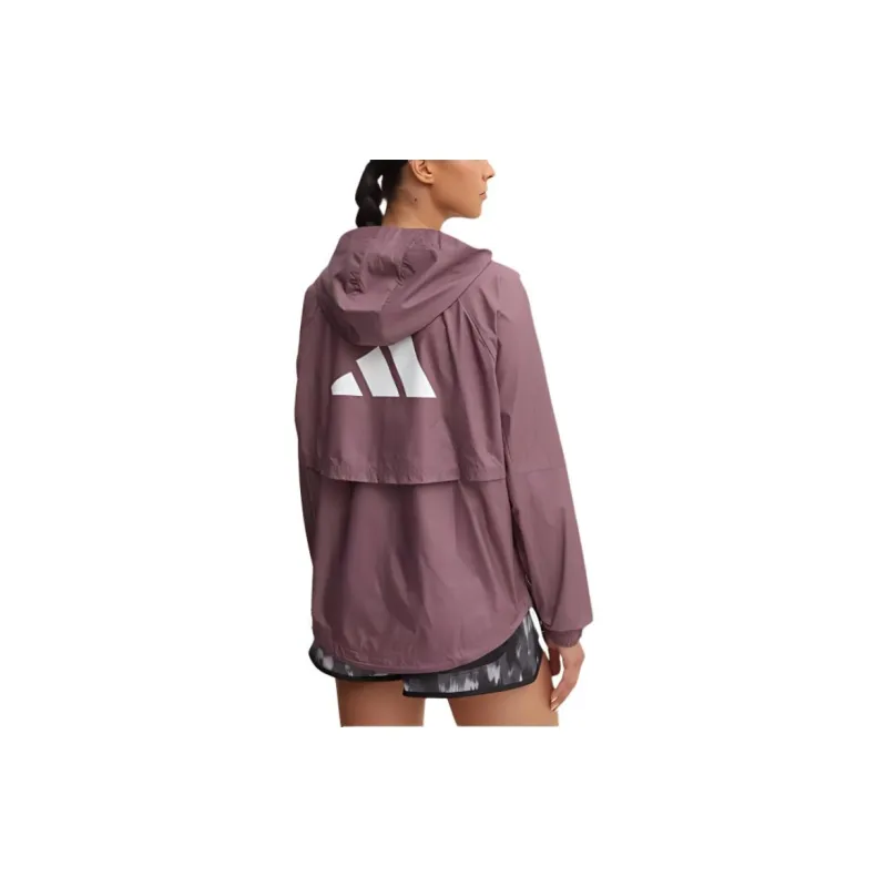Adidas Gym Trench Coat Women's Dark Shadow Fig/White-3