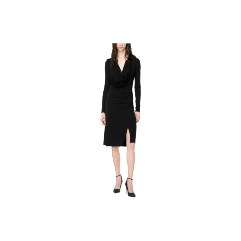 PINKO Long Sleeved Dress Women's Black-2