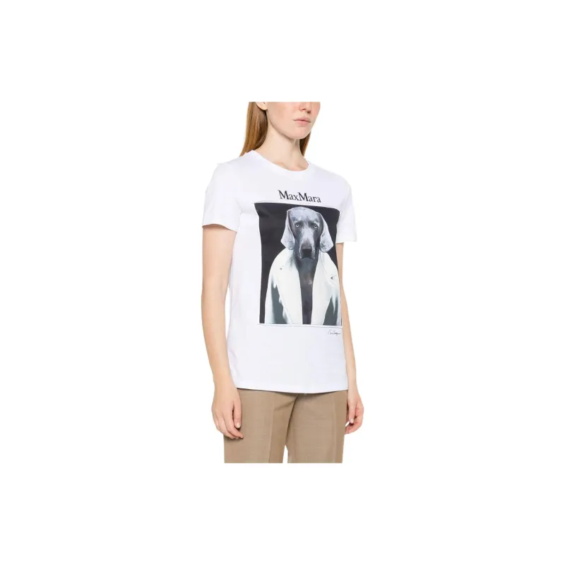 MaxMara Graphic Printed Crewneck T Shirt-3