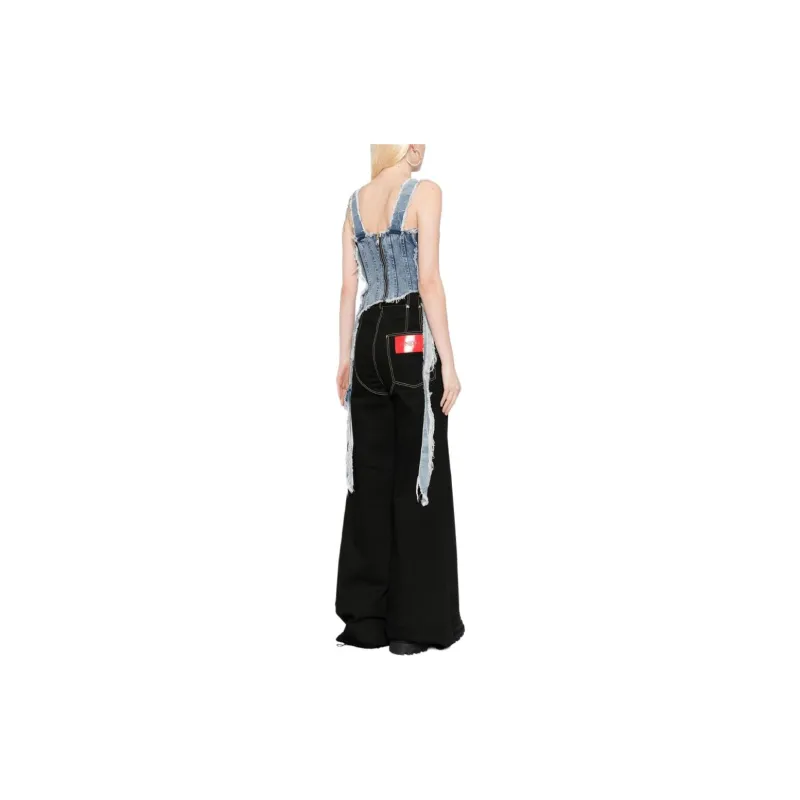 NATASHA ZINKO Distressed Denim Double Corset-2