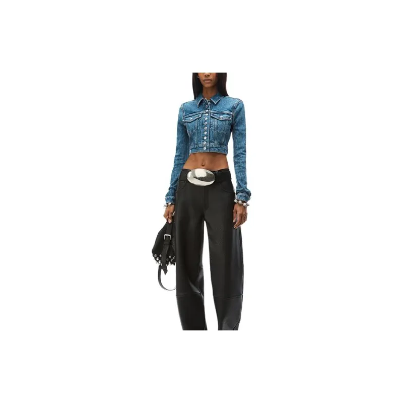 Alexander Wang Shrunken Denim Jacket-1