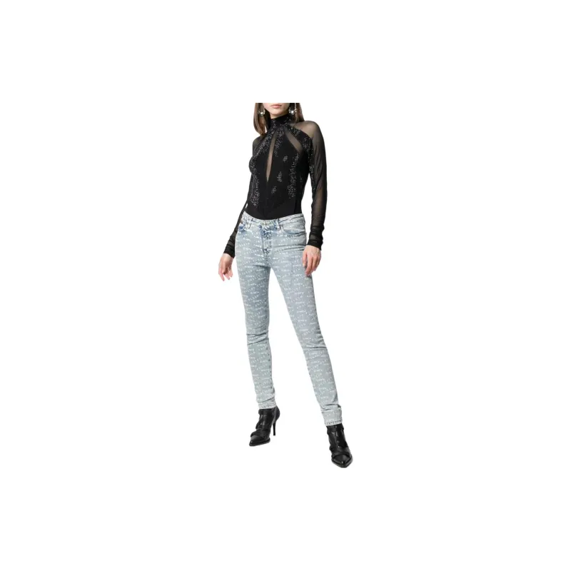 PHILIPP PLEIN Logo Print Skinny Jeans-1