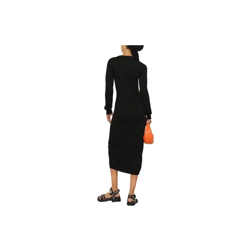MOSCHINO Knitted Crewneck Midi Dress-3