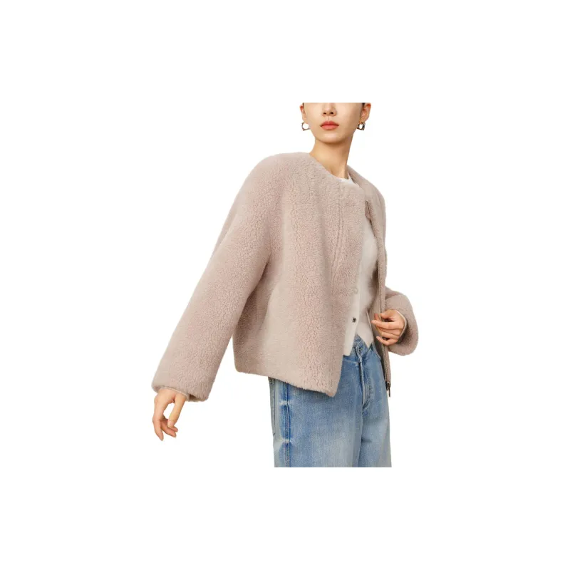 JZ Juzui Velvet feel Coat Women's Beige-2