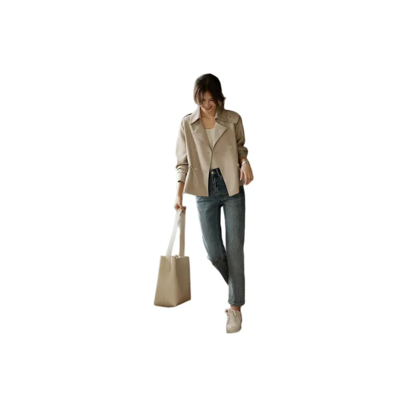 XWI Trench Coats Women's Khaki-2