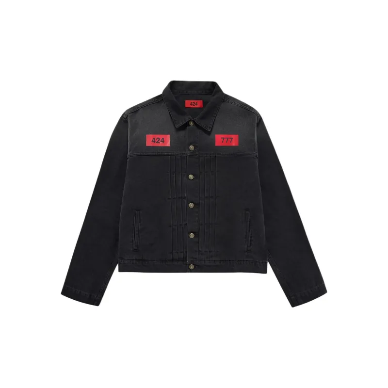 424 Denim Jackets Unisex Black-1