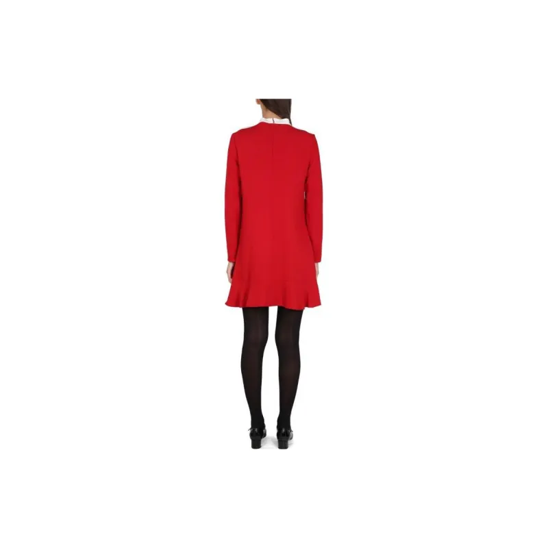 Valentino Long-Sleeved Dresses Women's Red-2