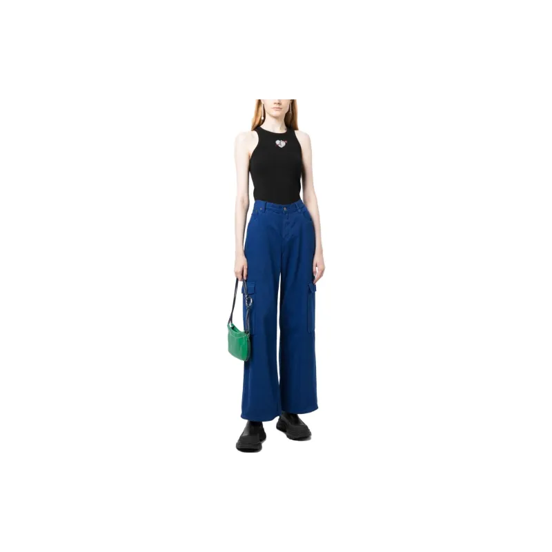MSGM Ribbed Heart embellished Top-2