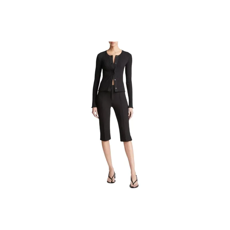 VINCE Scallop-edge Ribbed-knit Cardigan-2