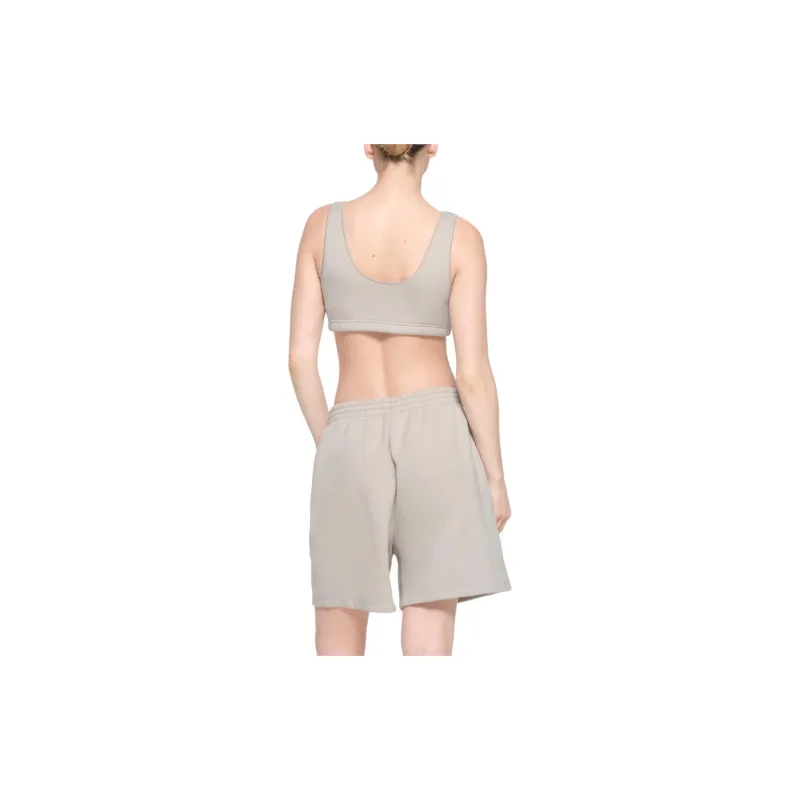 SKIMS COTTON FLEECE OVERSIZED SHORT Casual Shorts Women's STONE/Stone Color-2