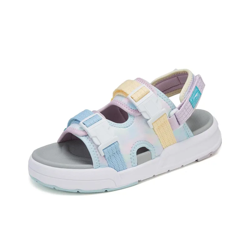 LINING YOUNG Sports Life Collection Anti-Slip Wear-Resistant Children's Sandals Blue Yellow Purple Teenagers-2