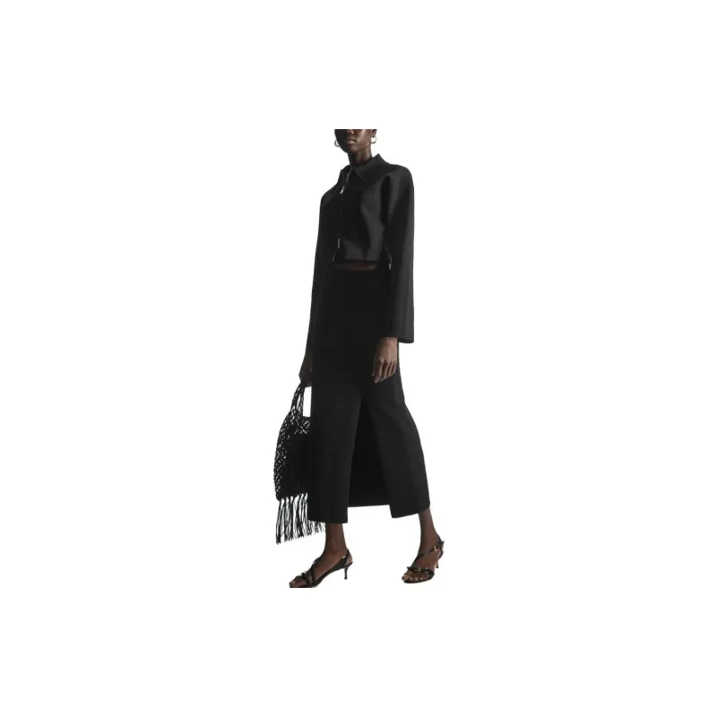 COS Cropped Coats Women's Black-2