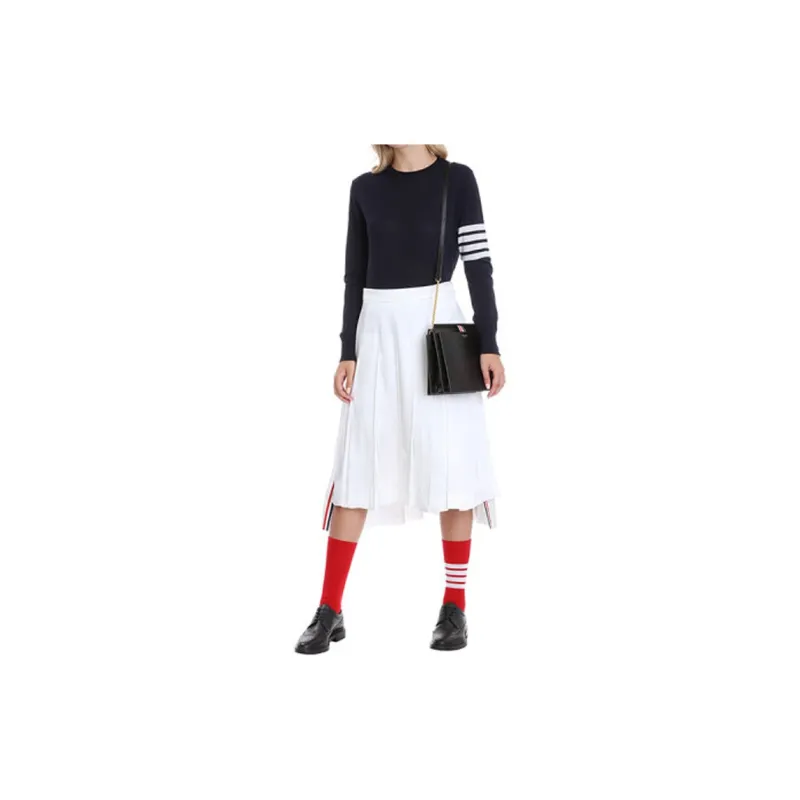 THOM BROWNE 4 Bar Ribbed Crewneck Jumper-3