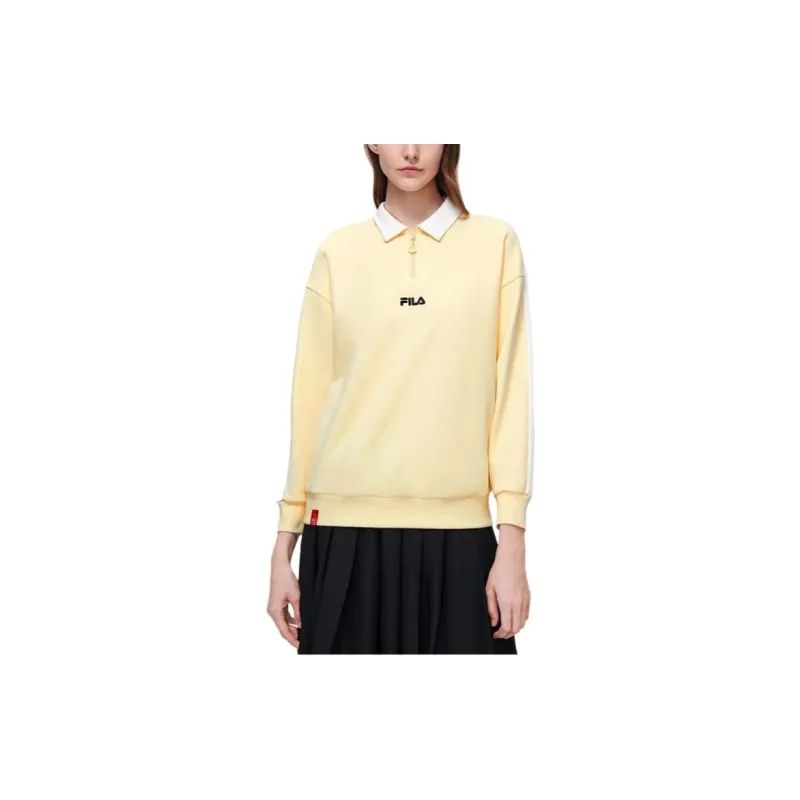 FILA Polo Shirt Women's Apricot Light Yellow-2