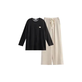 Same Language Pajama Set Women's Serene Black Light Apricot