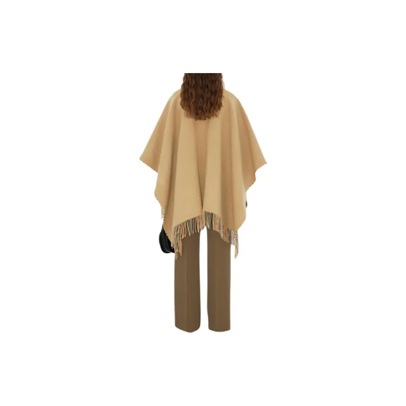 Burberry Check pattern Wool Cape-2