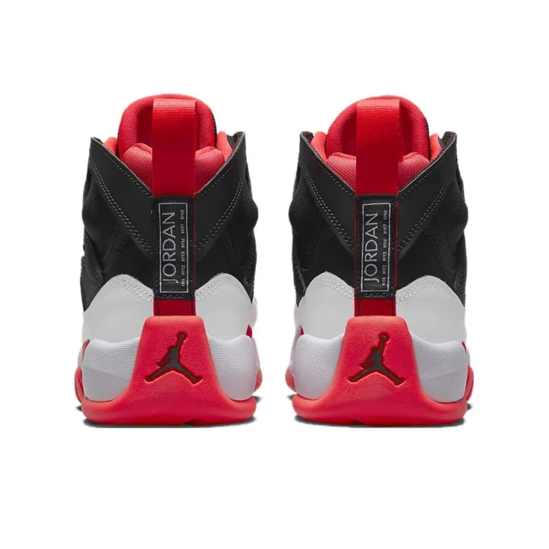 Jordan Jumpman Two Trey Slip-Resistant Anti-Kick High-Top Children's Basketball Shoes White Black Red Teenagers-4