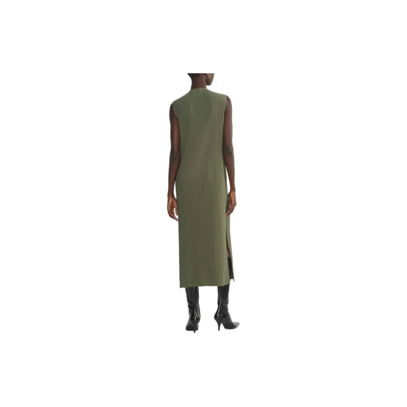 ARITZIA Babaton Optimize Dress Sleeveless Dress Women's Army Green/Army Green-2