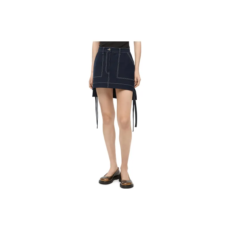 LOEWE Casual Short Skirts Women's Dark Blue-2