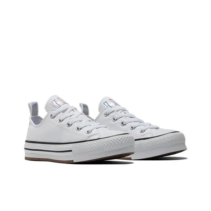 Converse Chuck Taylor All Star Eva Lift Anti Slip Wear Resistant Low Top Kids Canvas Shoes White Teenagers-2